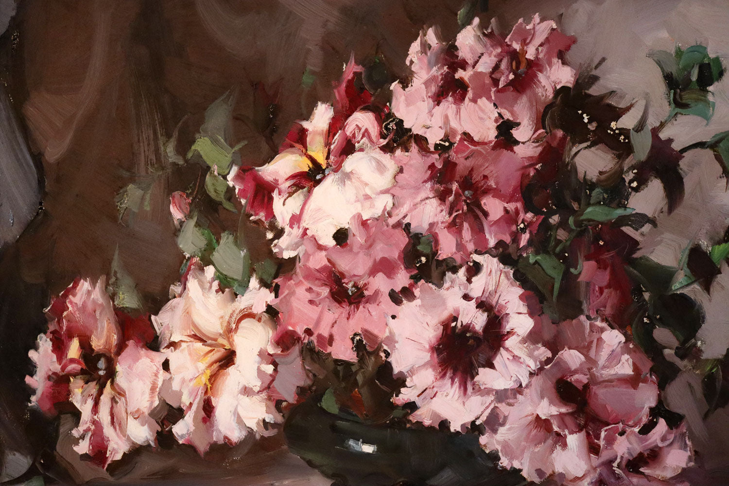 Alan Douglas Baker (1914-1987) Large Original Oil on Board 'Petunias' 59cm x 44cm