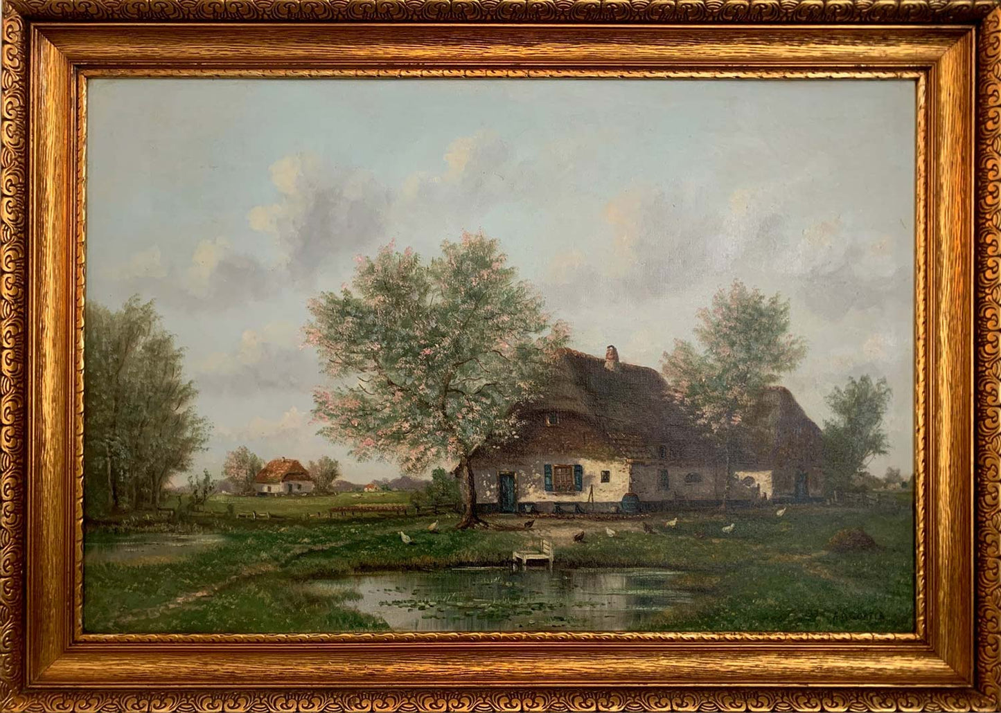 Arnold Marc Gorter (Dutch 1866-1933) Large Original Oil Painting on Canvas 60cm x 90cm