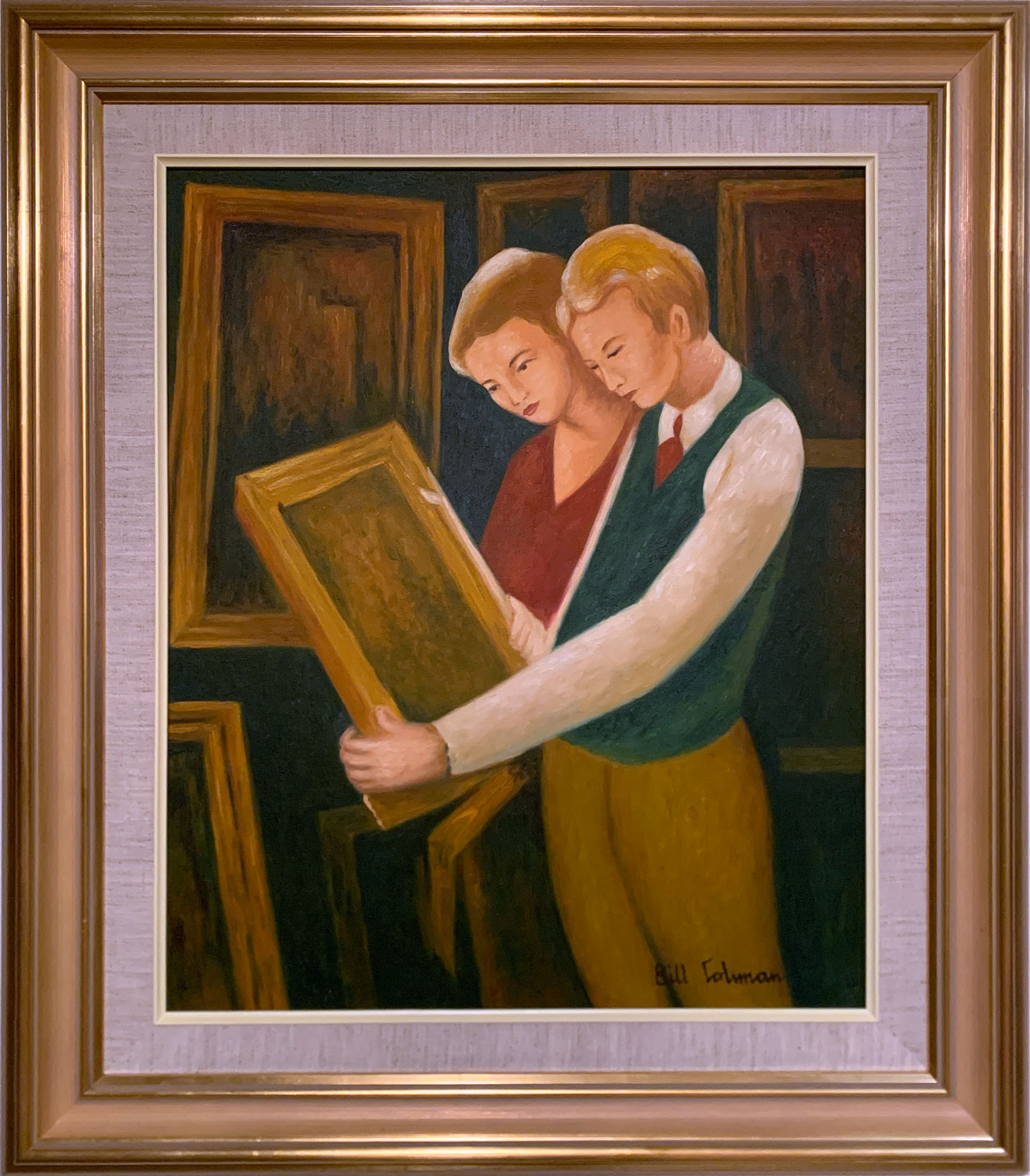 Bill Coleman (1922-1992) Large Original Oil Painting on Canvas 61cm x 50.5cm