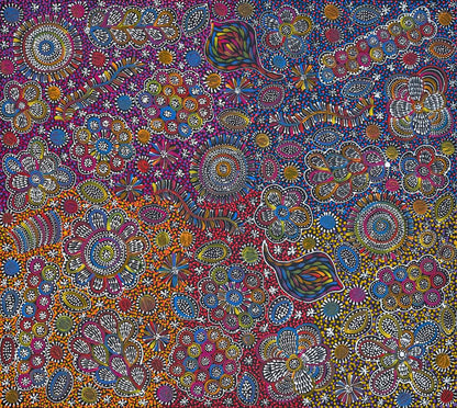 Belinda Golder Kngwarreye (b.1986) Large Original Acrylic on Canvas 'Bush Yam – My Country' 93cm x 104cm