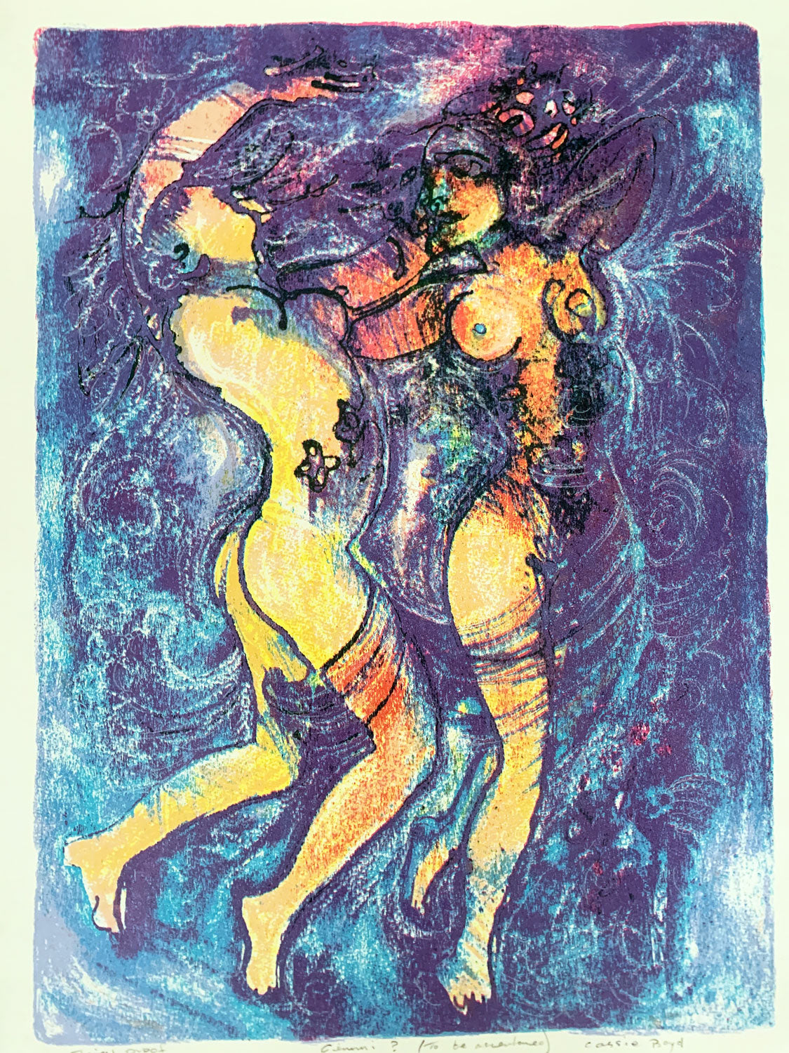 Cassandra Boyd (b.1956) Original Signed Silkscreen 'La Danse Erotique' 64cm x 47cm