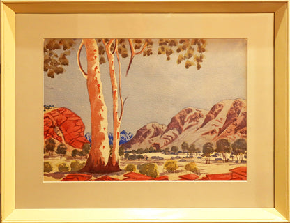 Cordula Ebatarinja (1919–1973) - Large Original Hermannsburg Watercolour 37cm x 27cm