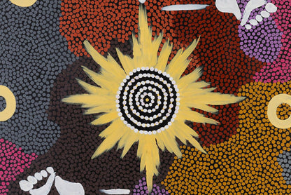 Clifford Possum Tjapaltjarri (1932-2002) Large Original Aboriginal Painting 123.5cm x 82cm