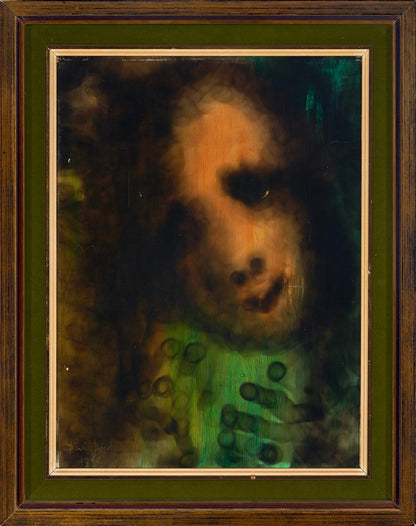 David Boyd (1924-2011) Large Original Sfumato Painting, titled 'Face II' 39cm x 29cm