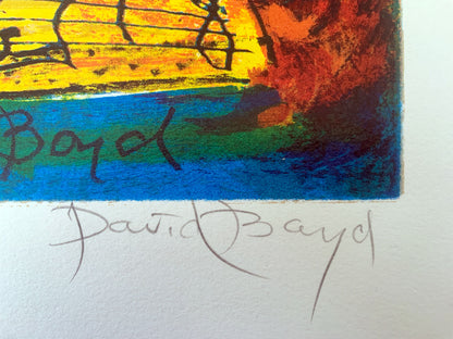 David Boyd (1924-2011) Signed Limited Edition Colour Screenprint 'Harmony' 20cm x 22cm