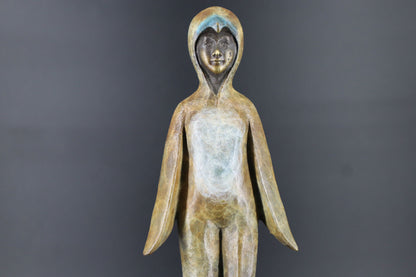 David Bromley (1960 - ) Penguin Girl, Limited Edition Bronze Cast Maquette Sculpture 27cm