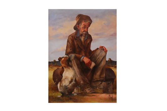 D'Arcy Doyle (1932-2001) Huge Original Oil Painting on Board 'Me & My Pal' 83cm x 59.5cm