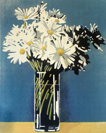 David Preston (b.1948) Limited Edition Signed Silkscreen 'Daisies' ed. 9/50