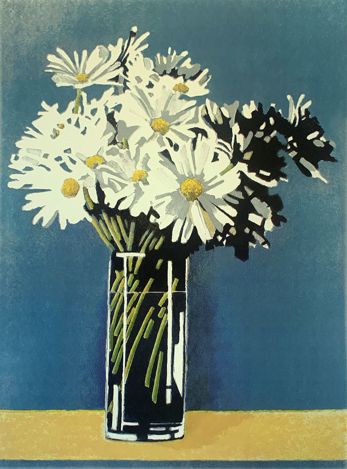 David Preston (b.1948) Limited Edition Signed Silkscreen 'Daisies' ed. 9/50