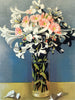 David Preston (b.1948) Limited Edition Signed Silkscreen 'Lily and Gerbera' ed. 12/50