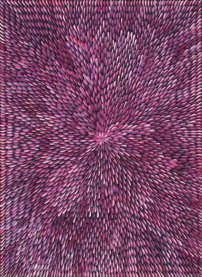 Dallvina Roderick - Large Original Aboriginal Painting 'Bush Medicine Leaves' Stretched 131cm x 95cm