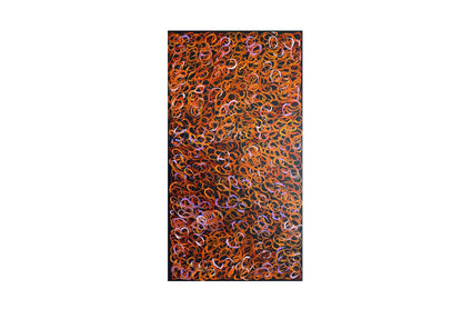 Gracie Morton Pwerle (b.1956) Australian Aboriginal Art Bush Plum Dreaming 97cm x 51.5cm