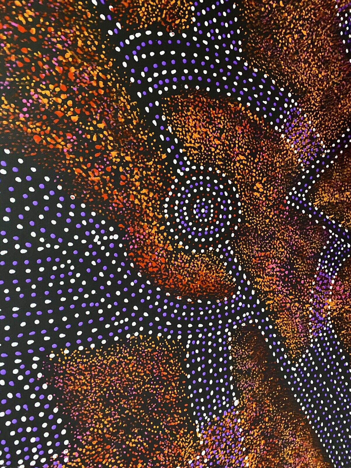 Gracie Morton Pwerle (b.1956) Australian Aboriginal Art Bush Plum Dreaming 90.5cm x 61cm