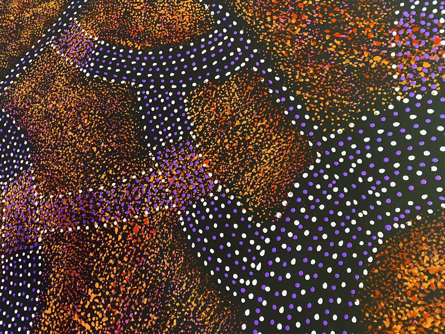 Gracie Morton Pwerle (b.1956) Australian Aboriginal Art Bush Plum Dreaming 90.5cm x 61cm