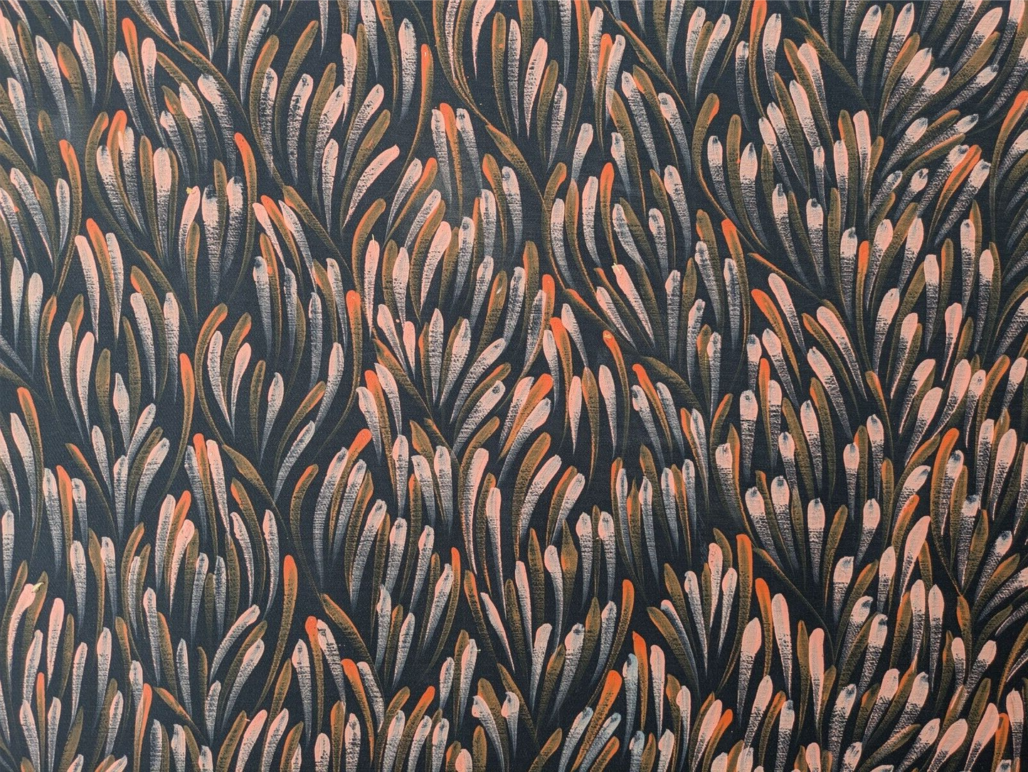 Gloria Petyarre (c 1942-2021) Large Original Aboriginal Painting - 'Bush Medicine Leaves' 97cm x 89cm Stretched