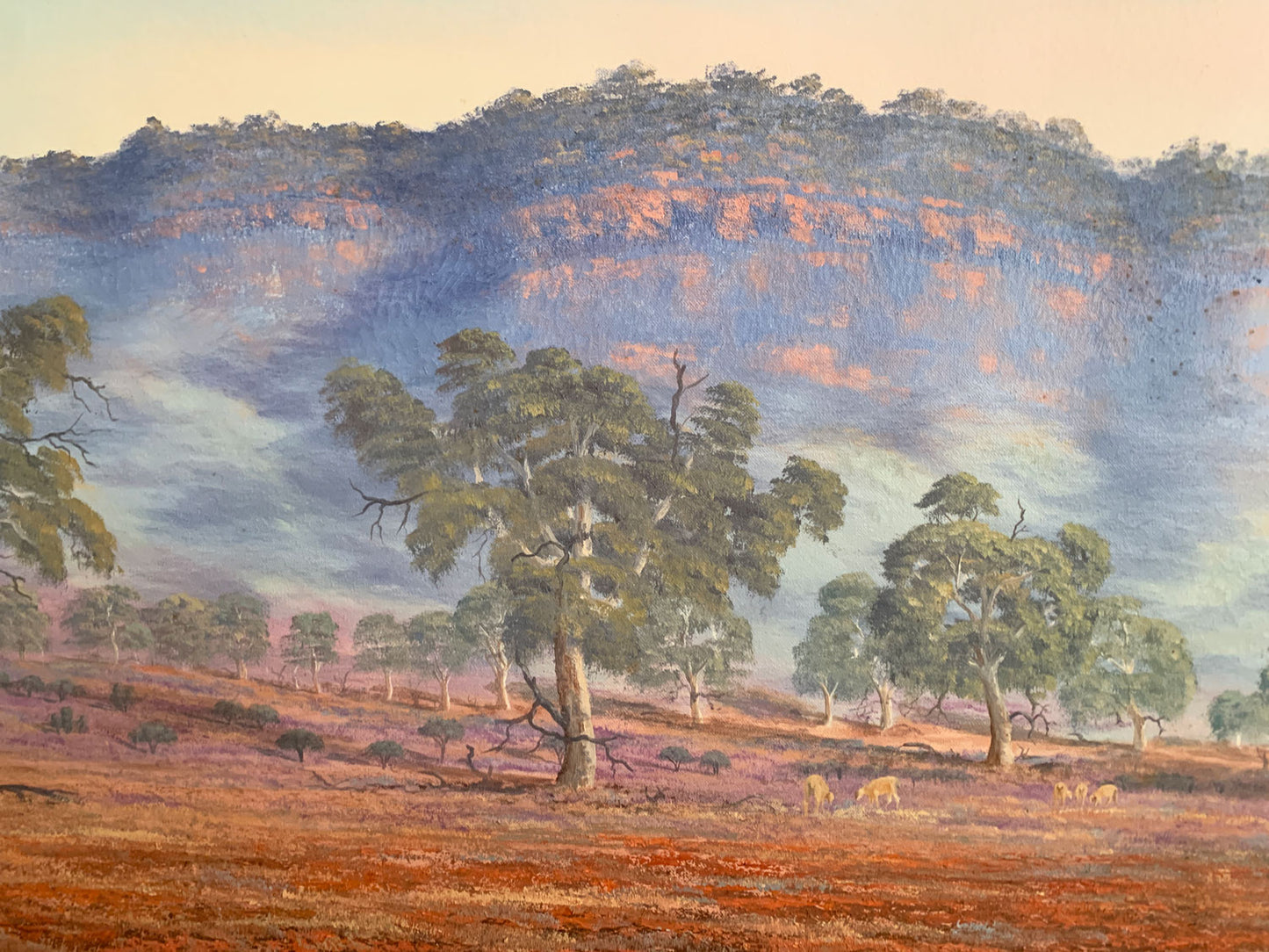 Jack Absalom (1927-2019) Monumental Original Oil Painting on Canvas 'Flinders Ranges' 76cm x 114cm