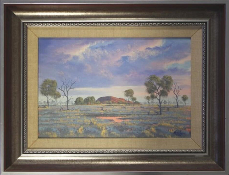 Jack Absalom (1927-2019) Original Oil Painting 'Everard Ranges' 24cm x 37cm