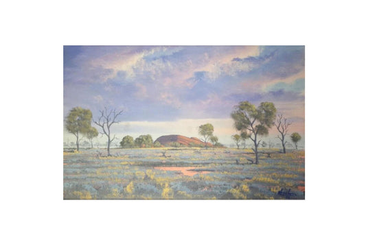 Jack Absalom (1927-2019) Original Oil Painting 'Everard Ranges' 24cm x 37cm