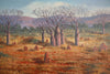 Jack Absalom (1927-2019) XLarge Original Oil Painting 'The Land of the Boabs' 44.5cm x 68cm