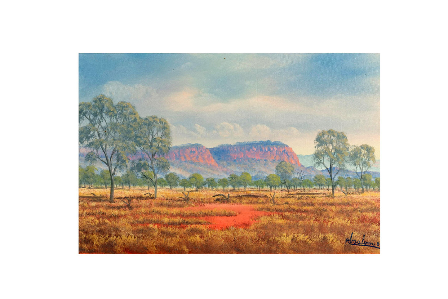 Jack Absalom (1927-2019) Original Oil Painting on Canvas 'Eastern Flinders' 25cm x 38cm