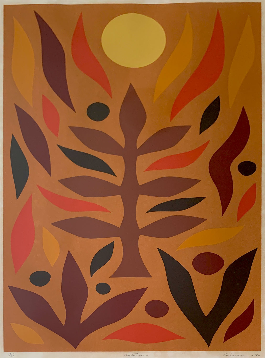 John Coburn (1925-2006) Limited Edition Signed Screenprint 'Autumn' 79.5cm x 53.5cm