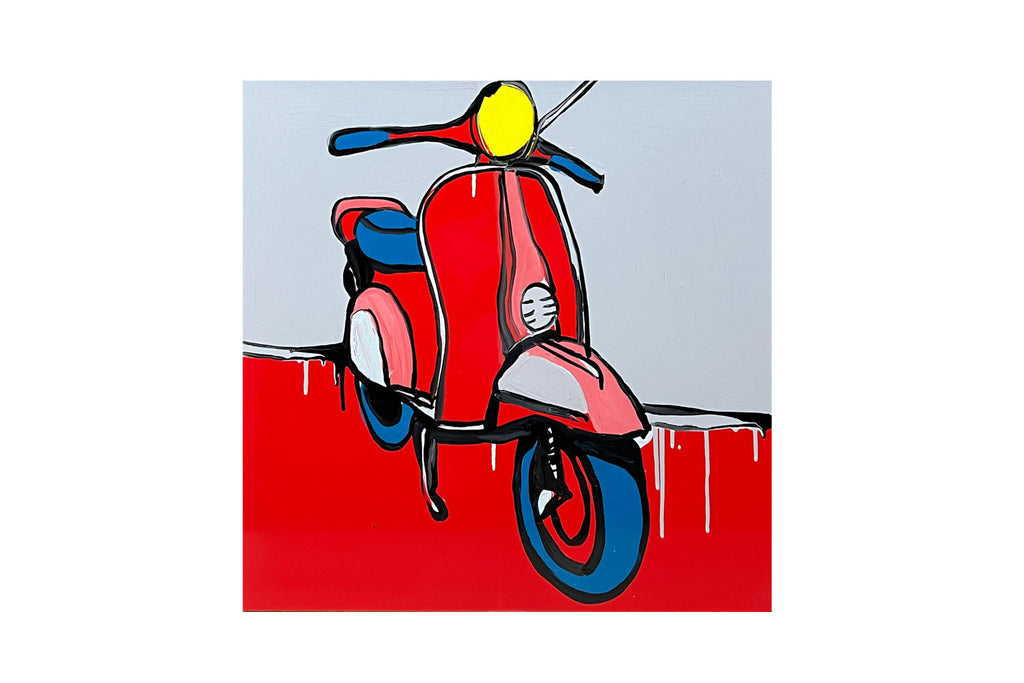 Jasper Knight (1978 - ) Original Enamel Painting on Aluminium Framed 60cm x 60cm