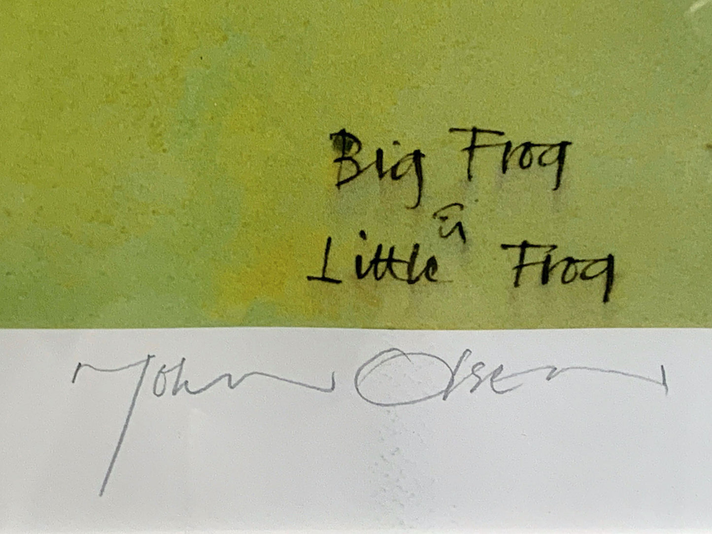 John Olsen (1928-2023) XLarge Limited Edition Signed Print 'Big Frog, Little Frog' 100cm x 80cm