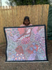 Karen Bird Ngale (b.1984) Large Original Aboriginal Painting on Canvas 'My Country' 98cm x 107cm