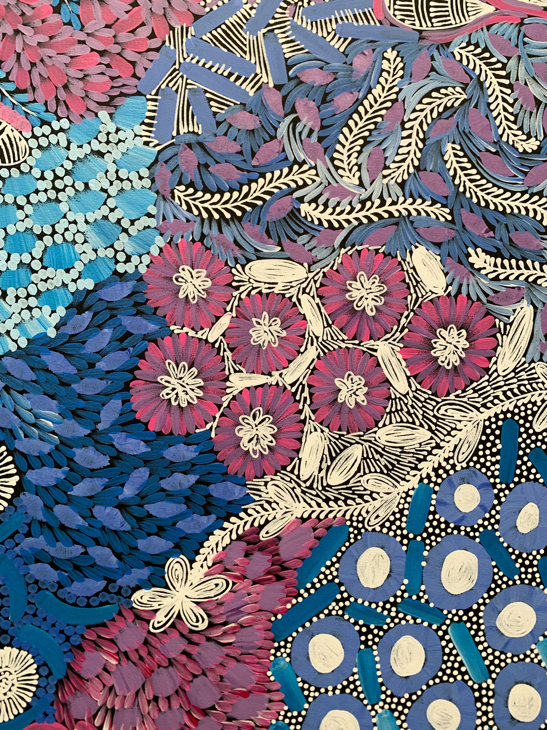 Karen Bird Ngale (b.1984) XLarge Original Aboriginal Painting on Canvas 'My Country' 153cm x 96.5cm