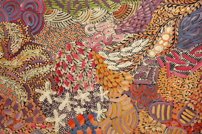 Karen Bird Ngale (b.1984) XLarge Original Aboriginal Painting on Canvas 'My Country' 148cm x 96.5cm