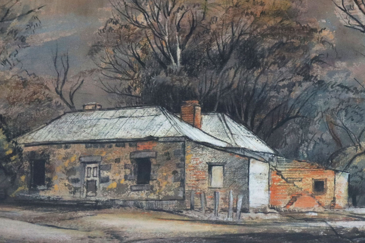 Kenneth Jack (1924-2006) Original Watercolour Painting 'Derelict Farmhouse' 27cm x 38.5cm