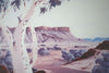 Keith Namatjira, Hermannsburg (1938-1977), Ghost Gums, Watercolour on Paper 23.5cm x 33.5cm