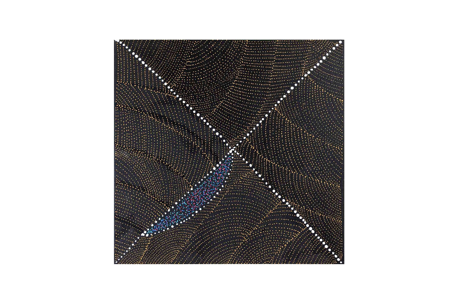 Kathleen Petyarre (C1935-2018) Aboriginal Art 'Mountain Devil Lizard Dreaming' 50cm x 50cm