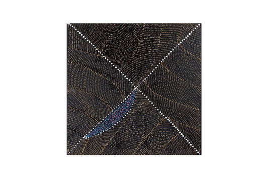 Kathleen Petyarre (C1935-2018) Aboriginal Art 'Mountain Devil Lizard Dreaming' 50cm x 50cm