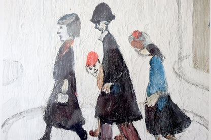 Laurence Stephen Lowry (British, 1887-1976) Rare Signed Limited Edition Print "The Family"