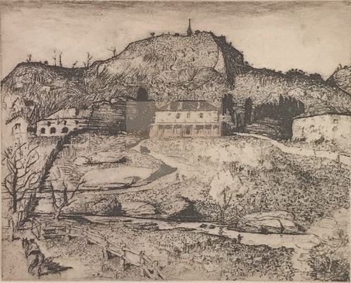 Lloyd Frederic Rees (1895-1988). Limited Edition Original Signed Etching 20cm x 25cm