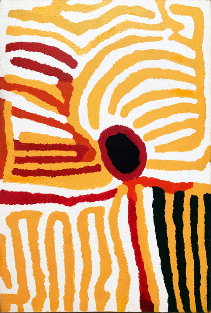 Lucy Yukenbarri Napanangka (c. 1934-2003) Original Aboriginal Painting 'Marpu Rockhole' 150cm x 100cm