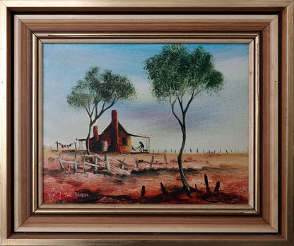 Max Mannix (b.1939). Original Oil Painting on Board 23.5cm x 18.5cm