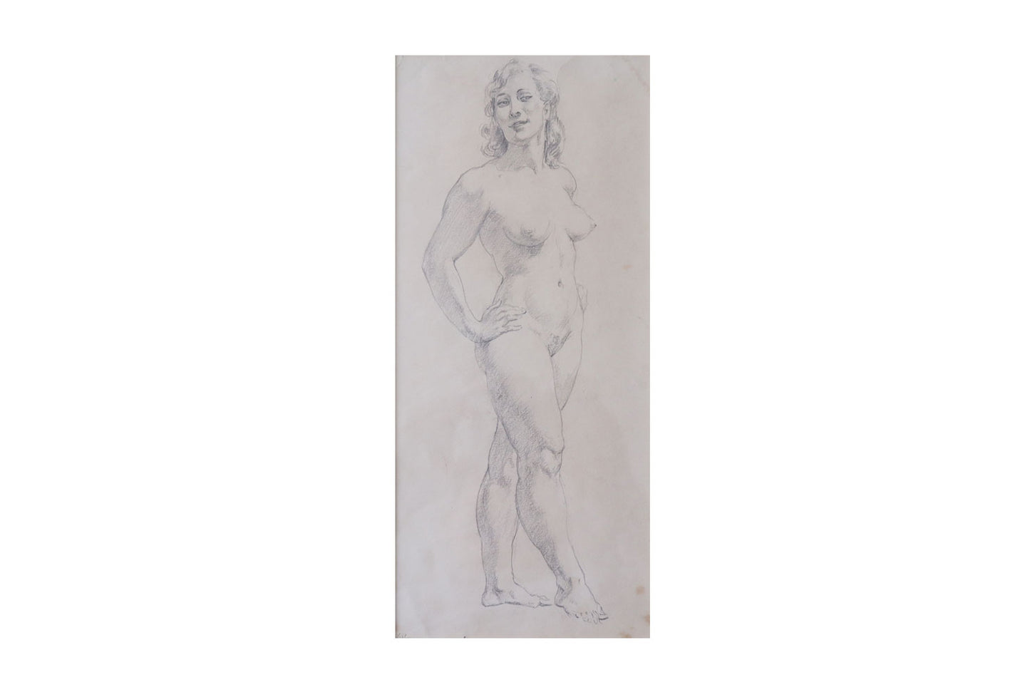 Norman Lindsay (1879-1969) Original Signed Pencil Drawing on Paper - 31cm x 13cm