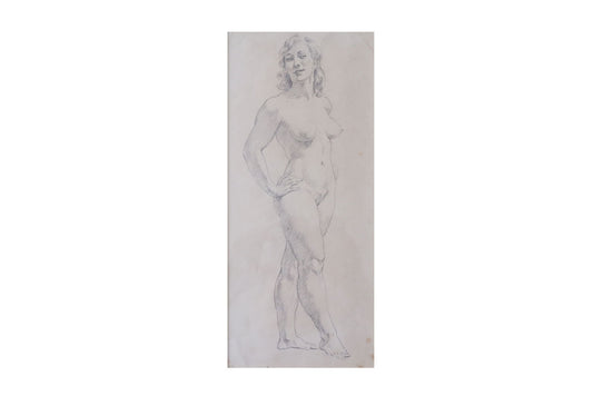 Norman Lindsay (1879-1969) Original Signed Pencil Drawing on Paper - 31cm x 13cm