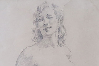 Norman Lindsay (1879-1969) Original Signed Pencil Drawing on Paper - 31cm x 13cm