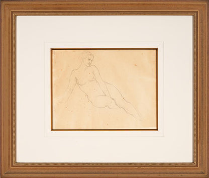 Norman Lindsay (1879-1969) - Large Original Pencil Drawing on Paper 26.5cm x 35cm COA