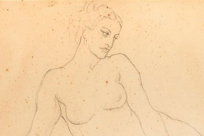 Norman Lindsay (1879-1969) - Large Original Pencil Drawing on Paper 26.5cm x 35cm COA