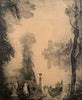 Norman Lindsay (1879-1969) Rare Large Original Signed Etching 'Lands of Afternoon' 1923