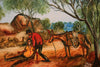 Pro Hart (1928-2006) - Large Original Oil Painting On Board 'The Good Samaritan' - 30cm x 44cm