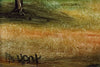 Pro Hart (1928-2006) Original Oil Painting on Board "Outback Landscape" - 19cm x 19cm