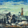 Pro Hart (1928-2006) Large Original Painting Oil on Canvas"The British Mine" 40m x 40cm