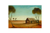 Pro Hart (1928-2006) - Large Original Oil Painting On Board 'Hut Study"  24cm x 34cm