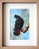 Paul Margocsy (1945 - ) Original Watercolour Painting on Card Red-Tailed Black Cockatoo 25cm x 15.5cm