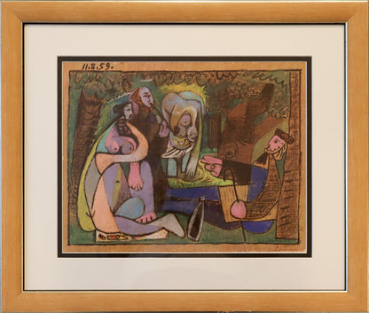 Pablo Picasso (Spanish 1881-1973), 'Le Dejeuner Sur L'Herbe' Hand Signed Lithograph with COA